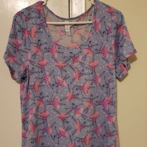 Lularoe  ballet print classic tee